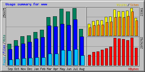 Usage summary for www
